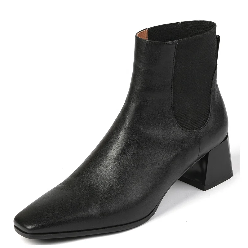 

2020 Luxury women shoes boots winter black boot heels for ladies short chelsea boots