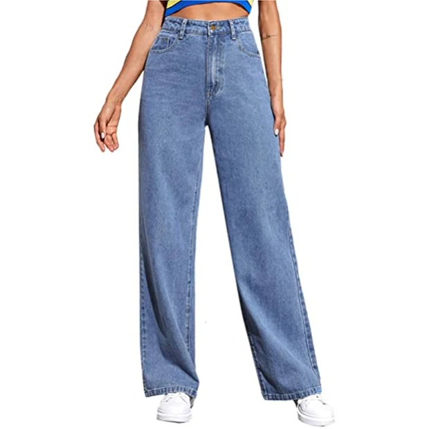 

SHEIN supplier women's jeans classical vintage casual loose retro style boyfriend jeans custom jeans trousers