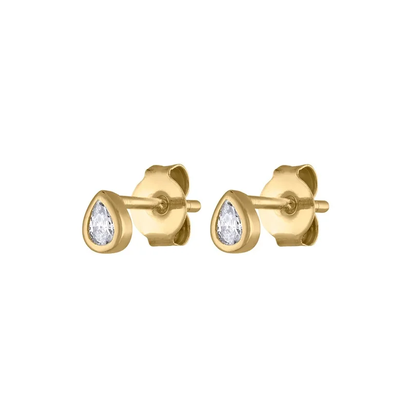 

S925 sterling silver minimalist earrings simple and versatile drop diamond earrings