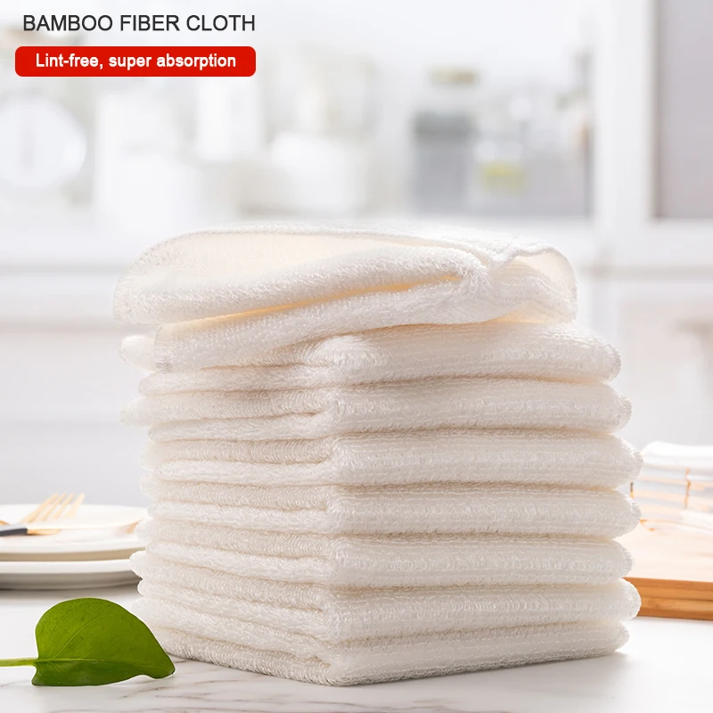 

Manywell Amazon Hot Sale Home Kitchen Bamboo Fiber Microfiber Cleaning Fabric Spread Cloth