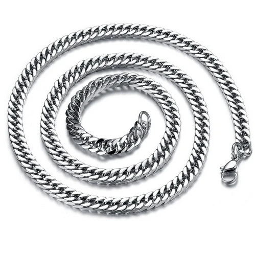 

Double Weave Hip Hop Necklace Variety Size Available Stainless Steeel Necklaces Street Fashion Unisex Necklace Hot Sale, Silver