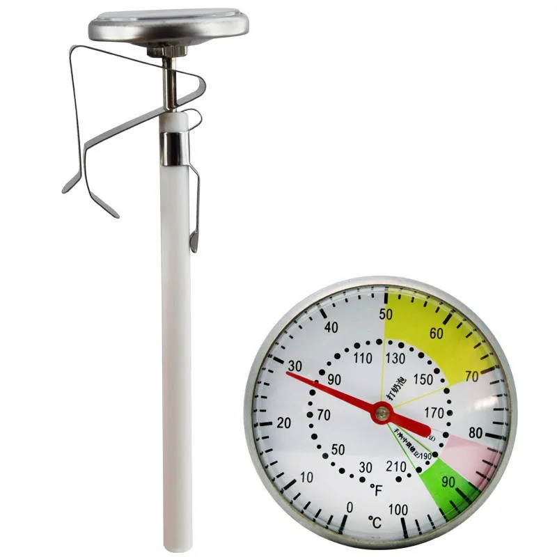 1 3/8-Inch Dial Instant Read Coffee Thermometer Stainless Steel Material Measures Temperature for Kitchen Outdoor Coffee Milk