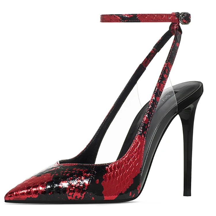 Fashion New Design Ladies Beautiful High Heel Snake Print Clear PVC Sandals For Women Chic Stiletto High Heels Sandal Shoes, Red
Fashion New Design Ladies Beautiful High Heel Snake Print Clear PVC Sandals For Women Chic Stiletto High Heels Sandal Shoes, Red