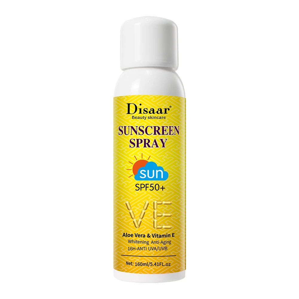 

Hot Sell Sunscreen Spf 50 Aloe Vera Vitamin E Sunscreen Spray Long-lasting Anti-UV Sun Cream