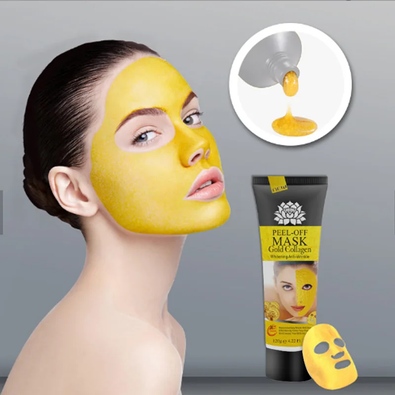 

Facial Remove Blackhead 24K Gold Crystal Gel Clay Powder Rose Petal Face Peel Off Sheet