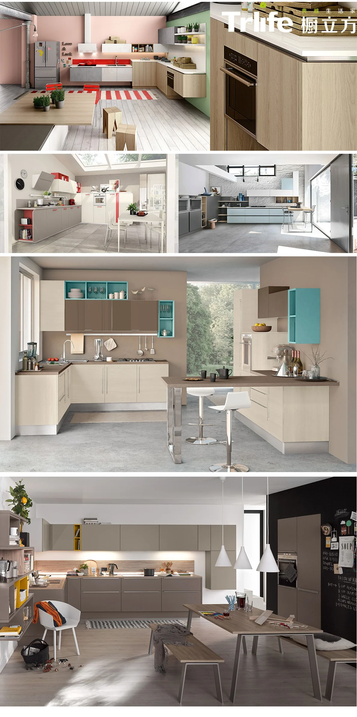 OEM Chinese factory customized modern small kitchen furniture kitchen cabinet designs modular kitchen cabinet panel