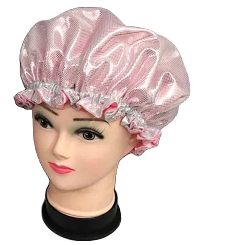 

Customize Women Silk Night Sleep Caps with Double Layers Reversible Satin Bling Bonnet, Customized