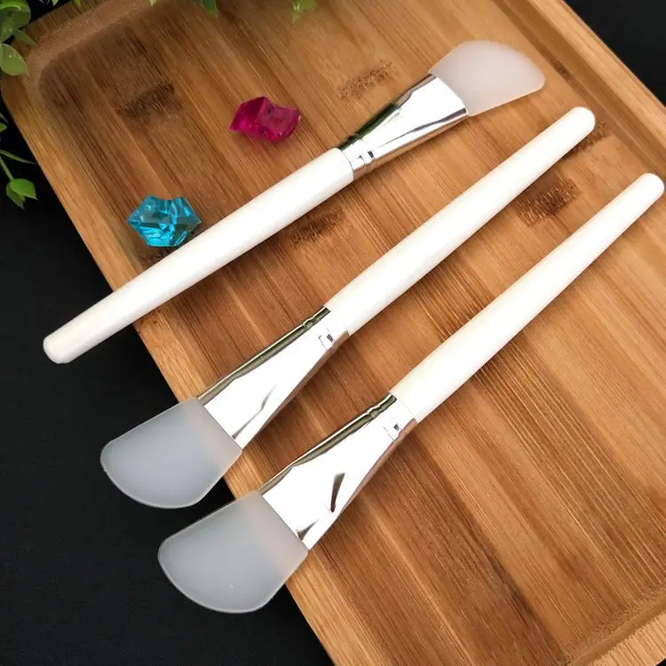 

HEYAMO Silicona Custom Sleep Face Mask Beauty Spazzola Silicone Skin Care Jelly Facial Mask Brush Private Label Free Sample, White, transparent