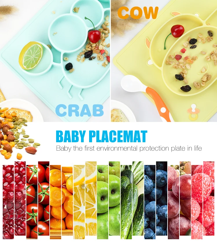 Dishwasher Microwave Safe Bpa Free Non Slip Suction Silicone Divided