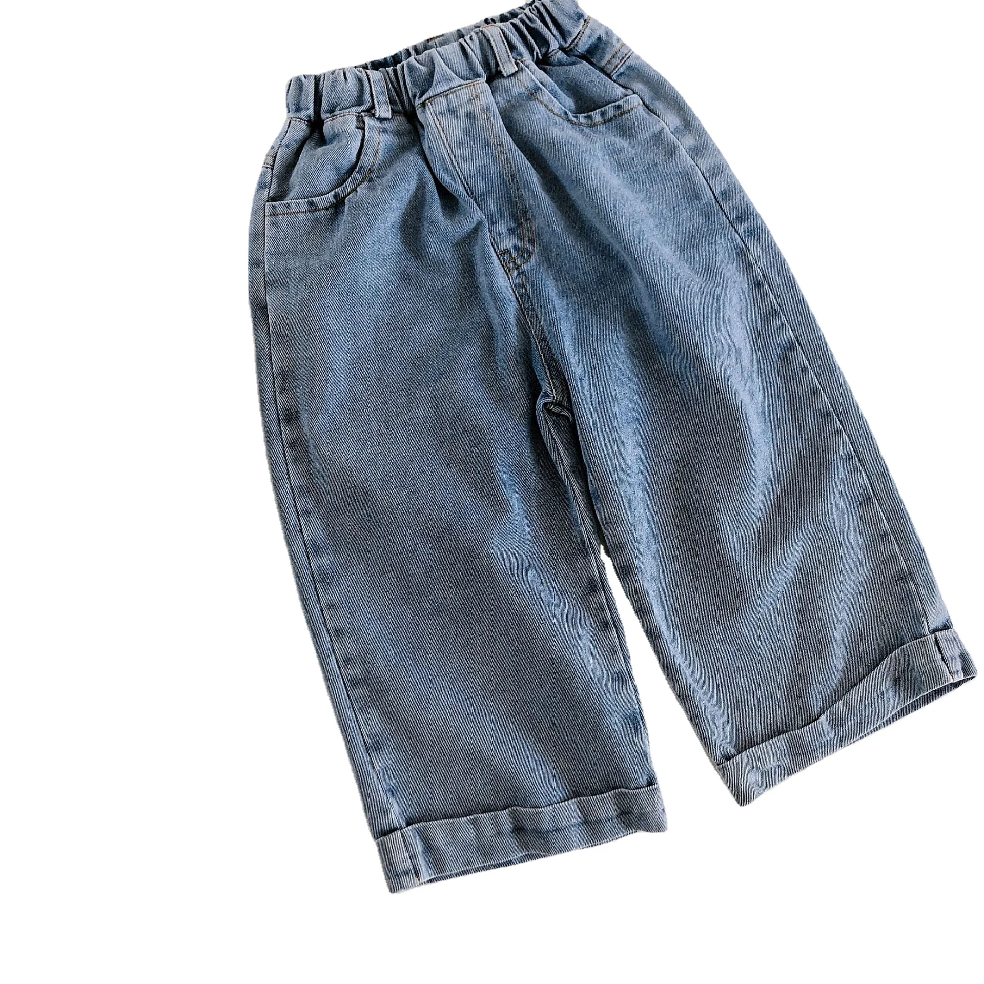 

2020 new South Korean versions of boys and girls jeans wide leg children autumn season slacks baby pant for wholesale, As pic shows, we can according to your request also