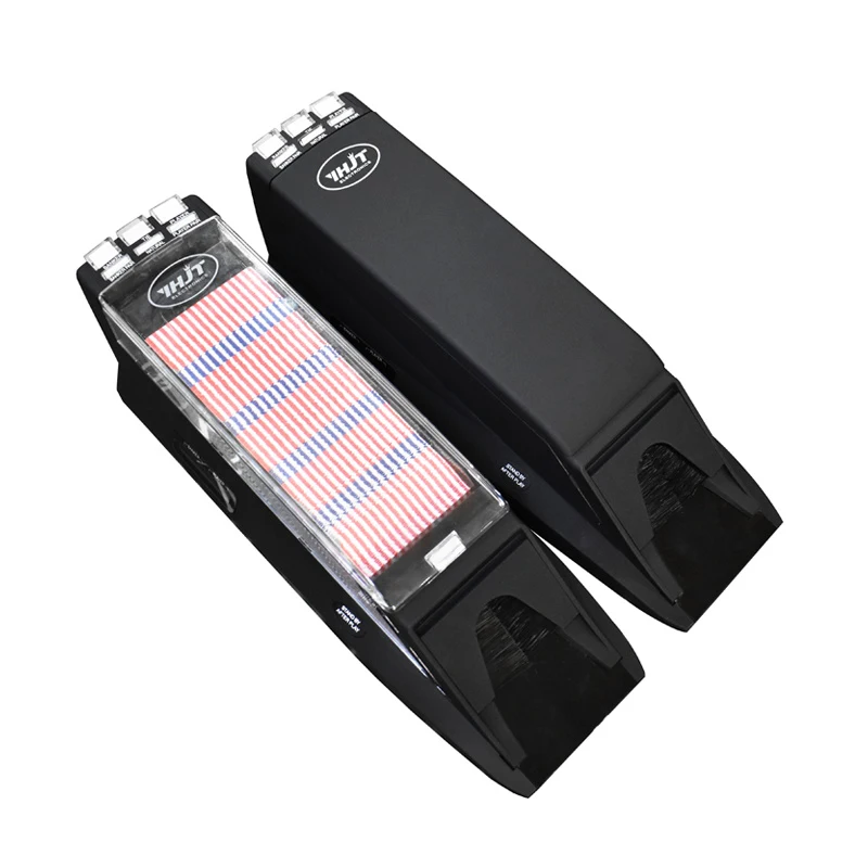 

YH 8 Decks Automatic Electronics All Black Dealer Card Shoe For Casino Baccarat Game