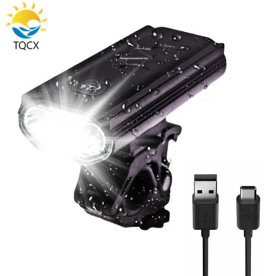 

Super Bright 1000 Lumens LED Mountain Bicycle Front Light USB Rechargeable Accessories Head Light, Black