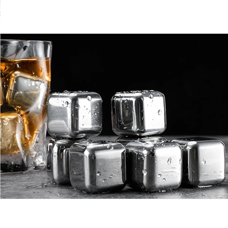 

Stainless Steel Whisky Ice Cubes Bar Supplies Magic Vodka/Wiskey/Wine/Beer Cooler Rocks Coolers Holder Boxed Chiller Tools
