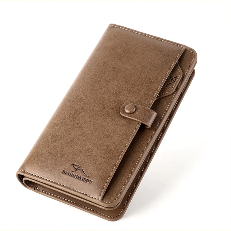 

Kangaroo Wallet men leather wallet long Men large capacity Wallet bag
