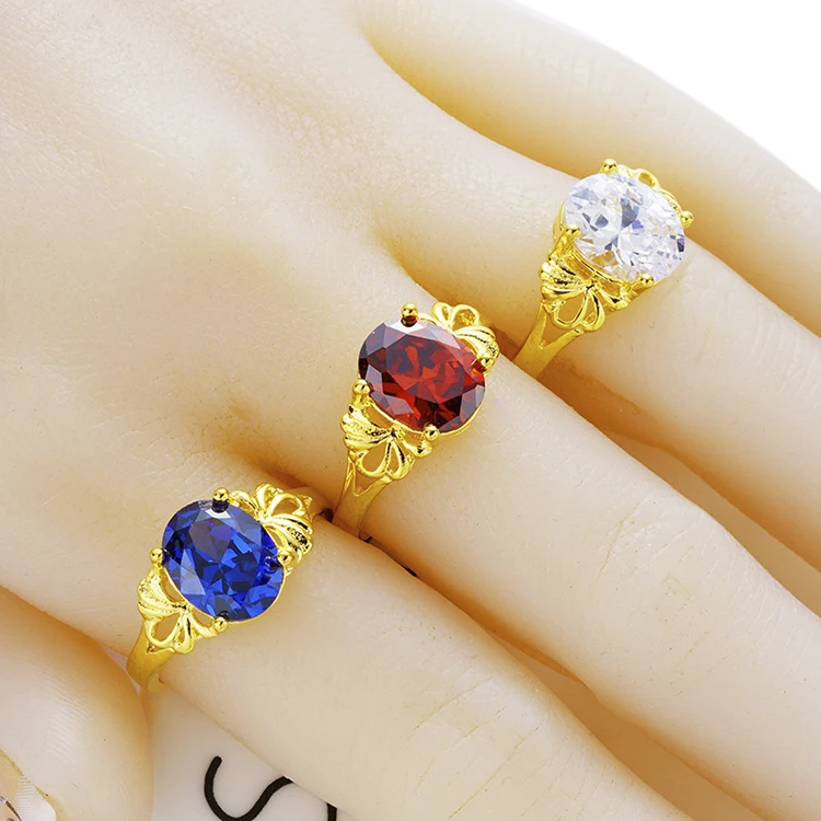 

Gold Plated Inlaid Zircon Gold Plated Ring Women Ethnic Style Jewelry Jewelry Wholesale Factory Direct Supply Zircon Ring