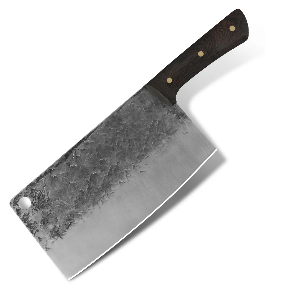 

Traditional Forged Kitchen Knives Full Tang 5cr15 Carbon Steel 7.5 Inch Chinese Chef Cleaver Butcher Knife With Wood Handle