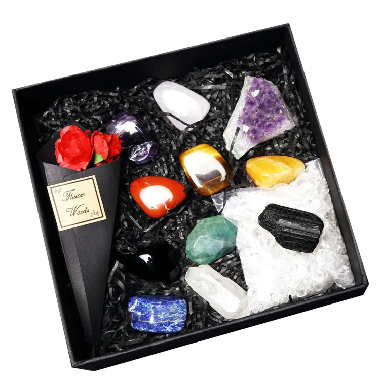 
Wholesale Natural Loose Gemstone Crystal Crystals Healing Stones Gift Box  (62550153622)
