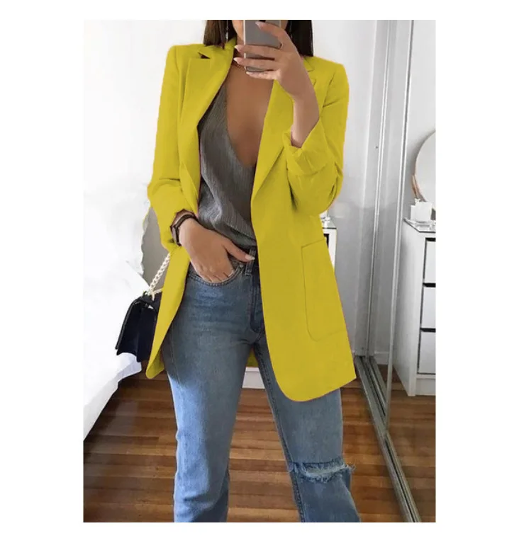 

Fall New OEM Custom Fashion 5XL Plus Size Red Formal Blazers and Coats for Women Jacket Casual Tops slim jacket, Red,green,blue,khaki,apricot,gray,pink,purple,yellow,black,white