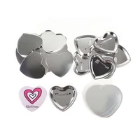 

wholesale high quality heart shape DIY metal pin button badge