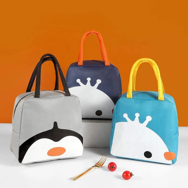

Front pocket design lunch bags for kids cartoon insulated children school lunch bag