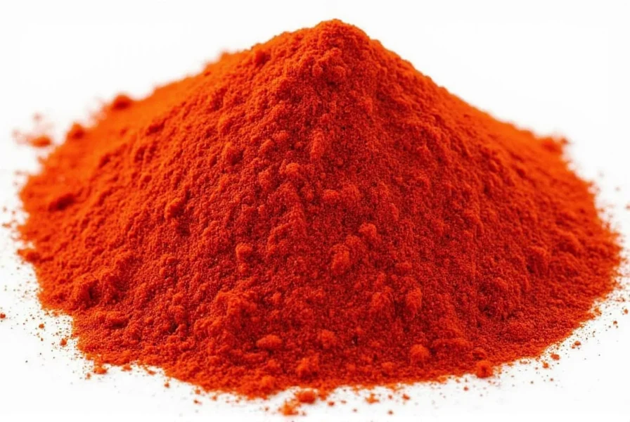Various spice jars containing cayenne pepper and other spices on wooden shelf
