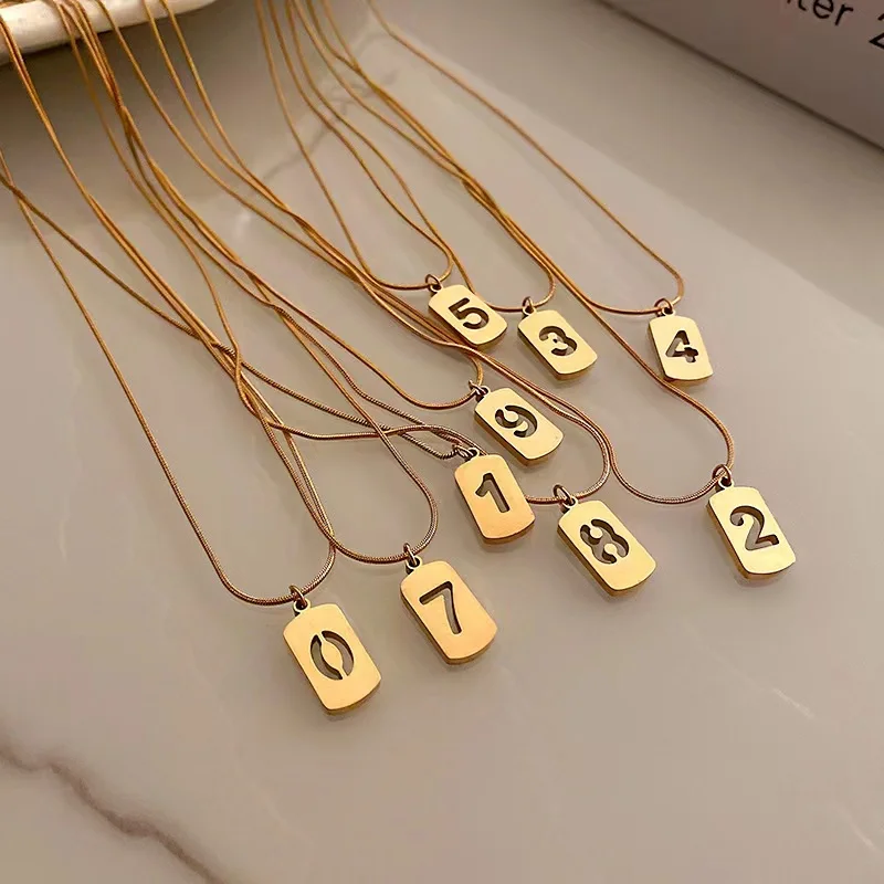 

2022 fashion personality digital necklace niche design women's necklace