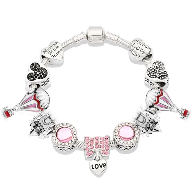 

2020 charms and bracelet heart love charm bracelets for teens, Picture
