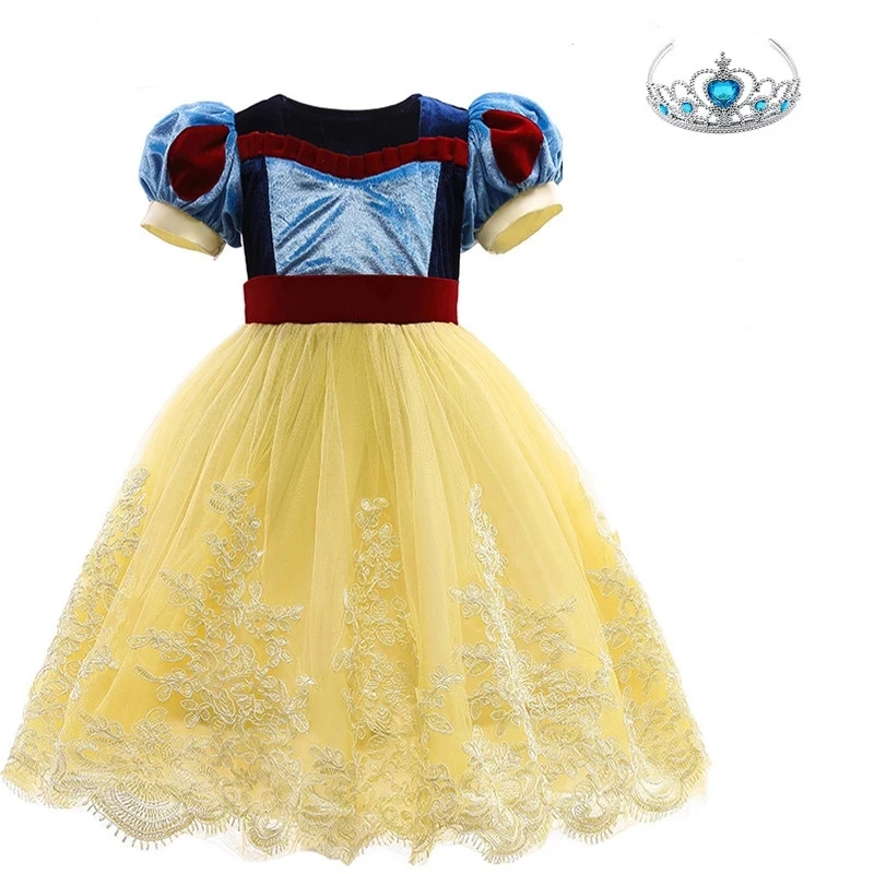 

LZH Children Fancy Girls Princess Birthday Party Dress Easter Carnival Cosplay TV&Movie Costume Snow White Dress