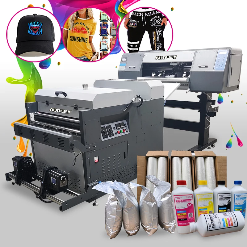 

Hot sale audley 70cm i3200 dtf printer and auto shake powder machine dtf oven for dtf transfer printing in China price
