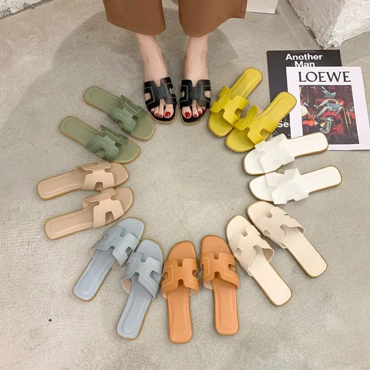 

PU Outdoor Slippers Women Sandals, As photo