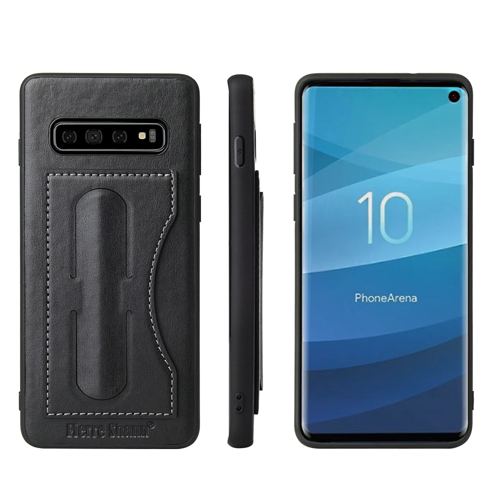 

Kickstand Card SLot Unique Back Case for Samsung Galaxy S10 Case, Red, blue, black, brown