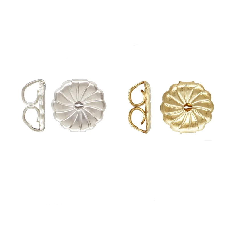 Jewelry Sterling Silver Swirl Design Earplugs Premium Gold Filled Earring Back Findings
