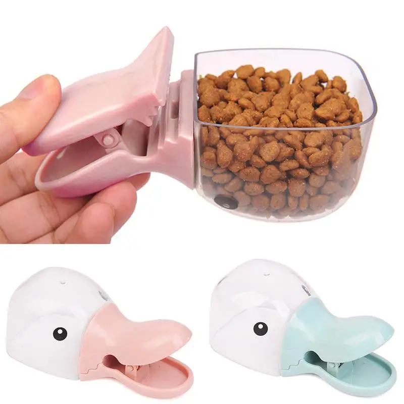 

1Pc Cute Cartoon Scoop Plastic Duckbilled Multi-Purpose Cat Dog Food Spoon Pet Feeder Feeding Supplies Blue Pink