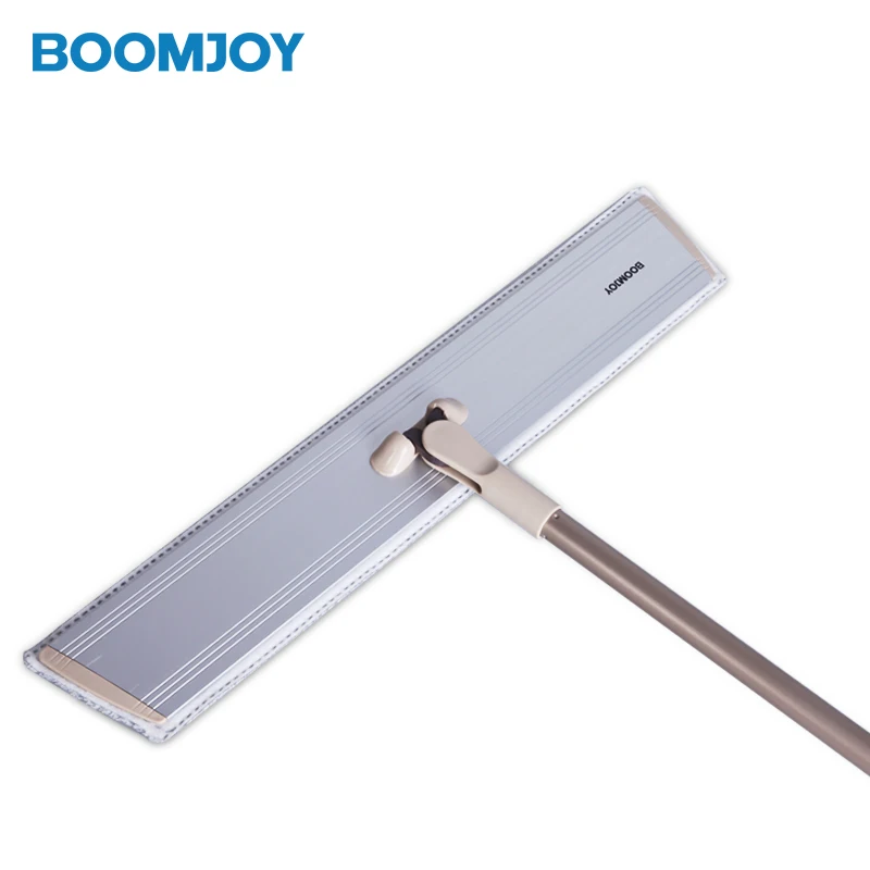 

Boomjoy Super magic flexible 360 swivel Microfiber flat mop head floor cleaning mop for home, Purple and beige