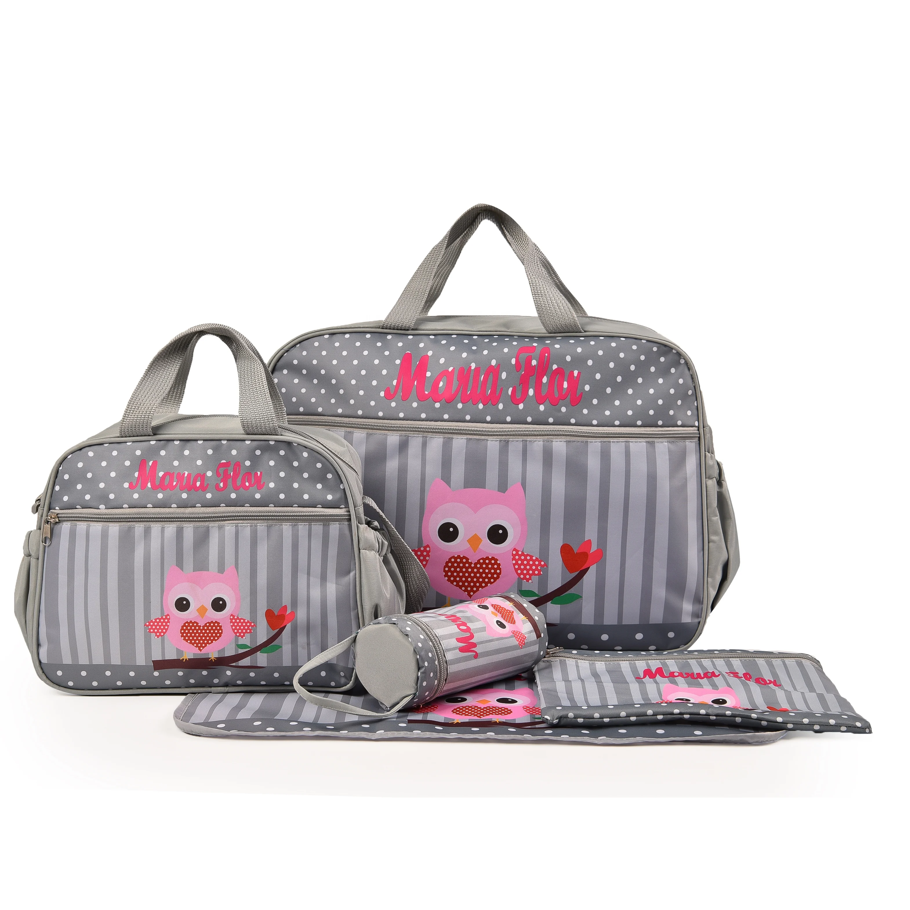 

2021 NEWEST 5pcs/set high quality tote baby shoulder diaper bags durable nappy bag mummy mother baby bag, Grey, beige