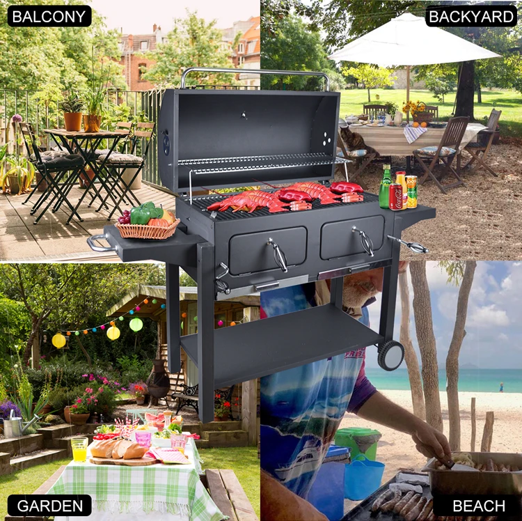 Hot Sales 64 Inch Heavy Duty Patio Classic Large BBQ Charcoal Grills For Outdoor