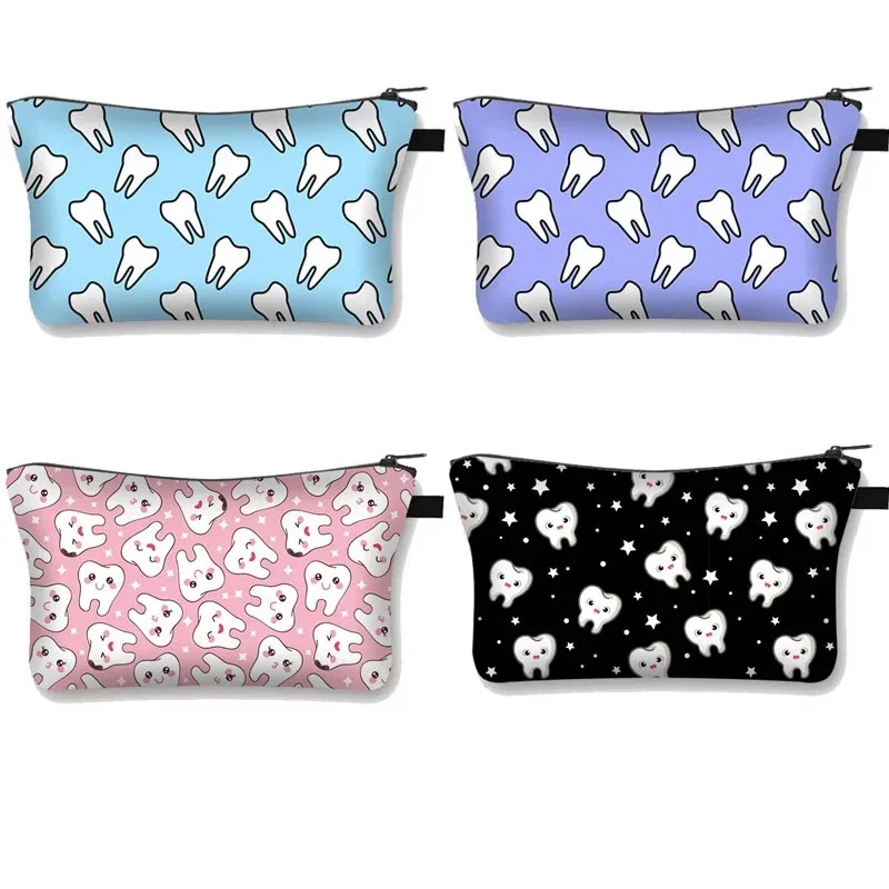 

Dentist Gift 3D Printed Cosmetic Bag Travel Dental Makeup Zipper Bag, Customized color