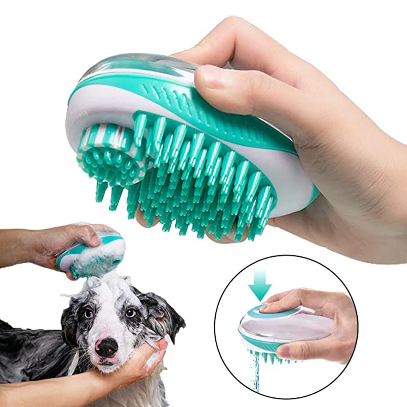 

Dog Bath Brush SPA Massage Cats Shower Hair Grooming Comb Cleaning Tool Pet Supplies, 2colors