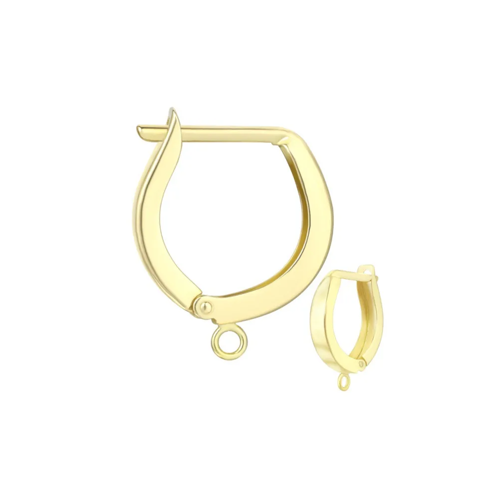 New Style 14K Gold Filled 12mm Fashion Horseshoe Shape Earring Hoop W/Ring for Jewelry Making Hooks