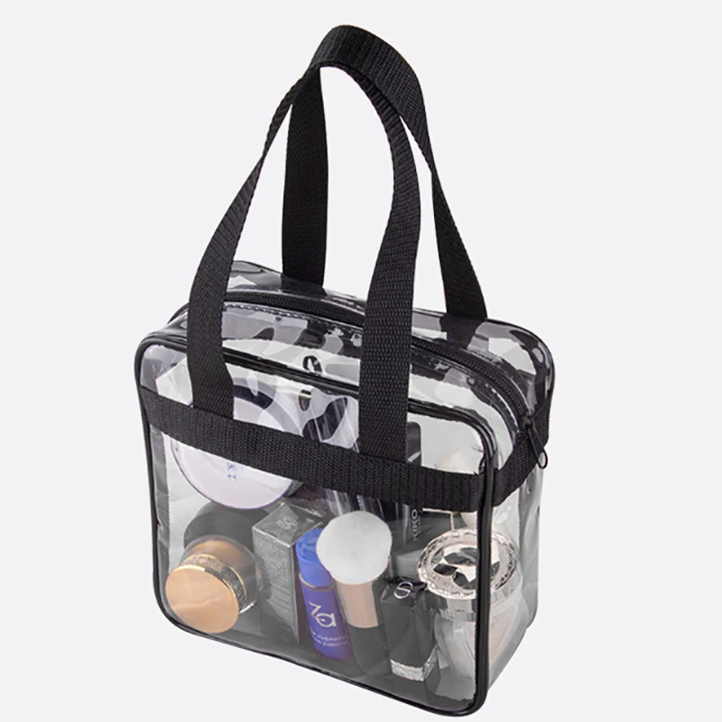 

New arrival lady convenient makeup bag cosmetic clear tote bag