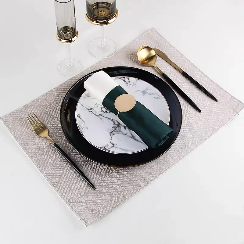 

Bulk Wholesale Geometric Round Shape Napkin Ring For Party Wedding Restaurant, Gold and silver