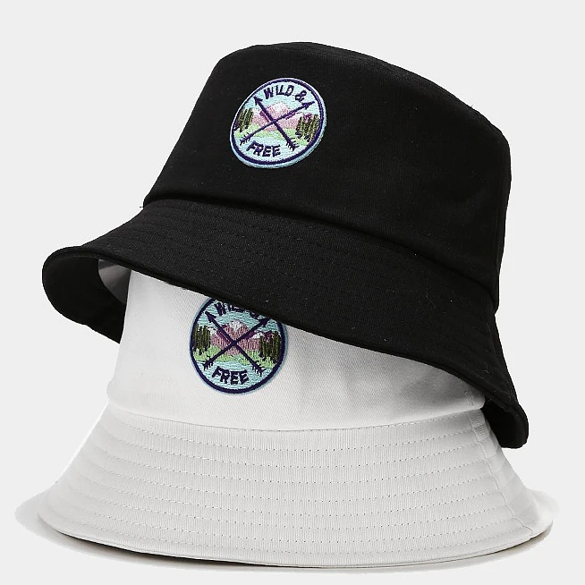 

Free shipping instock wholesale fisherman bucket hats cotton embroidery bucket hat custom logo, Many