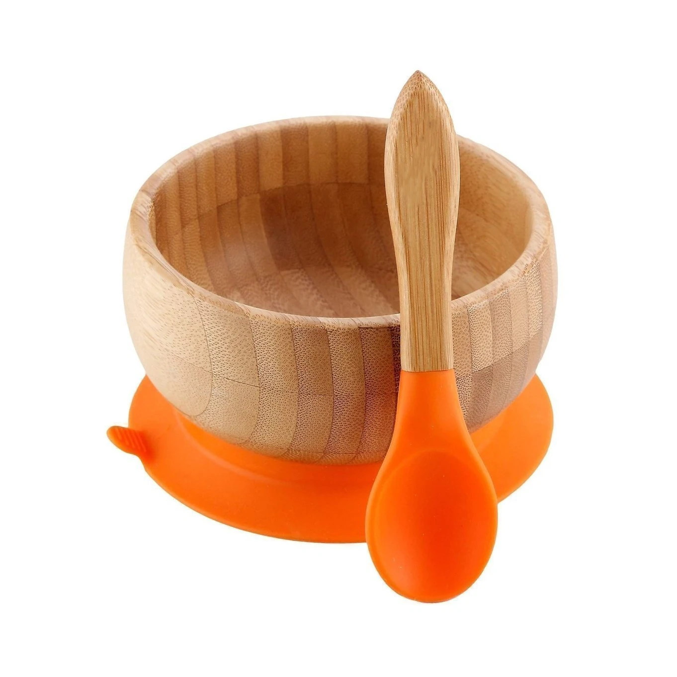 

Chinese Factory Set Suction Bowl New Original Bamboo Fiber Baby Bowl With Silicone