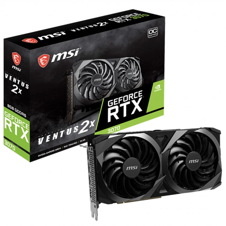 

MSI NVIDIA GeForce RTX 3070 VENTUS 2X OC 8G Gaming Graphics Card with 8GB GDDR6 High Performance Memory Support OverClock