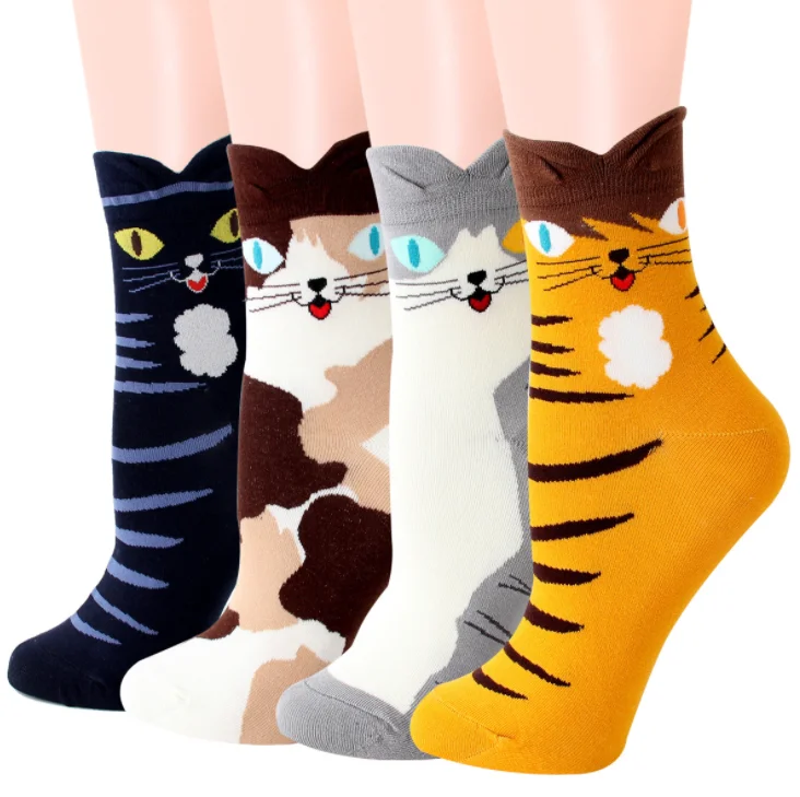 

Custom Women's Cute Animals Socks for Girls Funny Novelty Socks pet cat socks