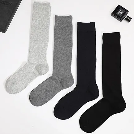 

ML-174 Wholesale Classic Custom Breathable Solid Color Men's Socks Cotton Autumn Winter Sweat-Absorbent Breathable Men's Socks, Custom color