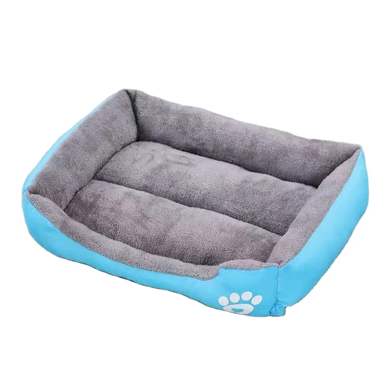 

Machine Washable Ultra Soft Pet mat Sofa Rectangle Pet dog Bed with Dog Paw Printing, Picture