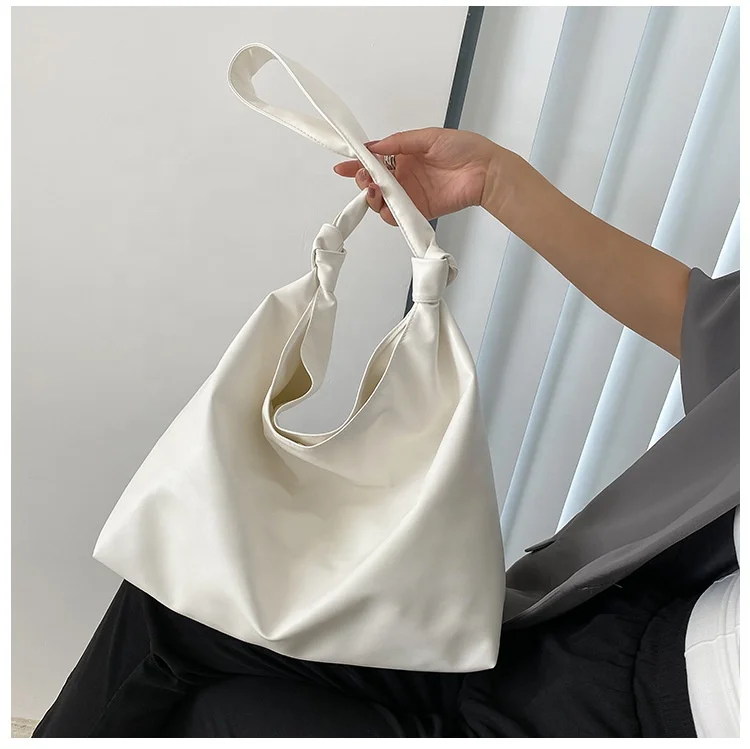 

Eco Friendly Tote Bag Large Underarm Ladies Bags Solid Color Vintage Shoulder Bag