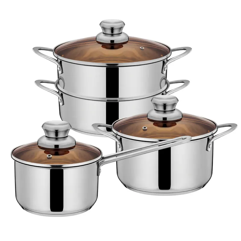 

New products stainless steel cooking pot set 3 pcs cookware set