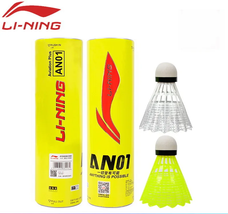 Lining Durable High Quality Nylon Badminton Shuttlecock An01 Slow